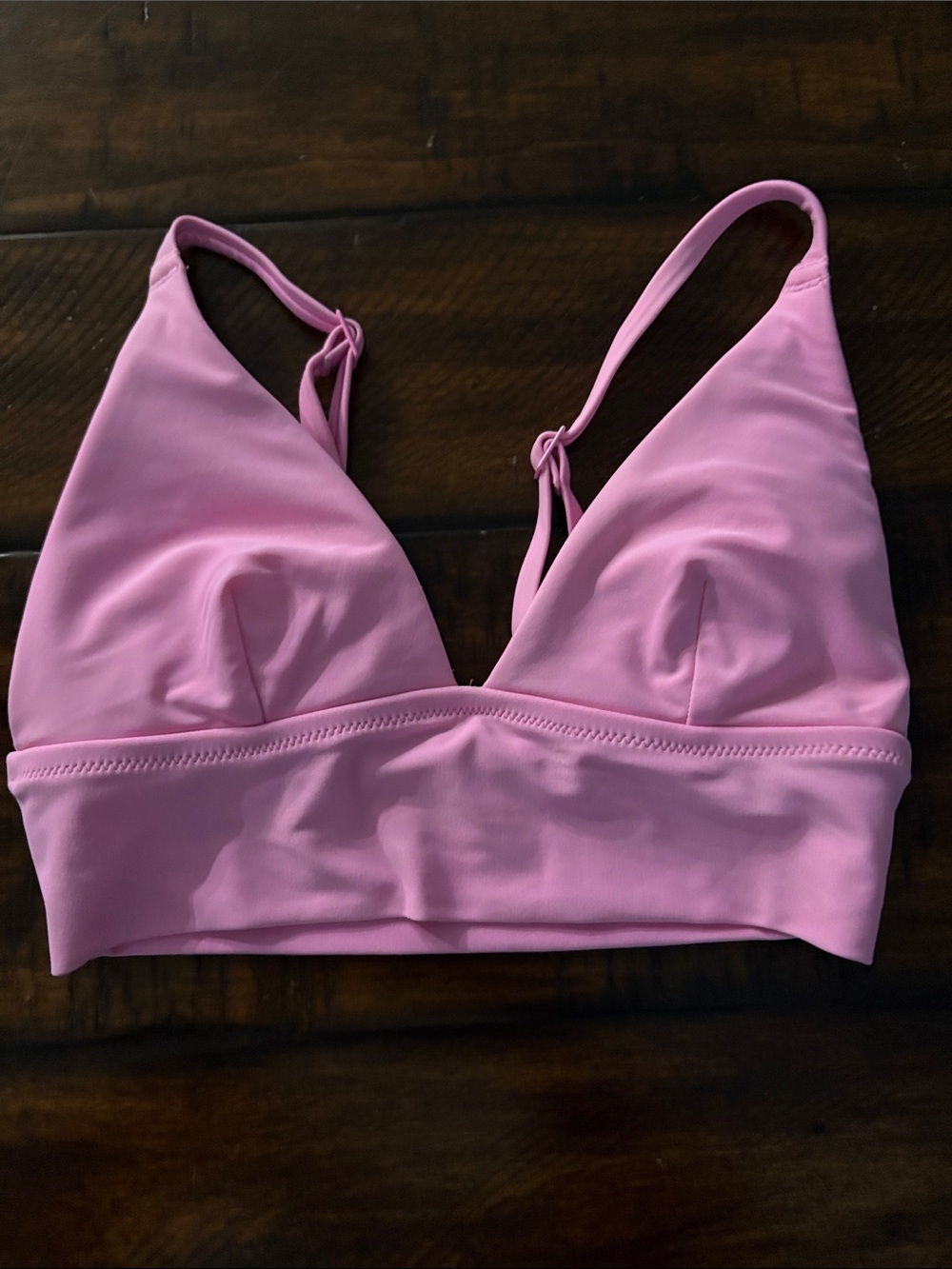 aerie Pink Padded V-Neck Bralette